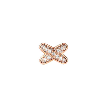 [AW]JEUX DE ROSE GOLD DIAMOND EARRINGS
