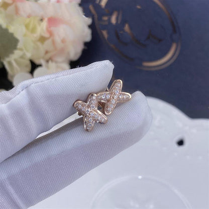 [AW]JEUX DE ROSE GOLD DIAMOND EARRINGS