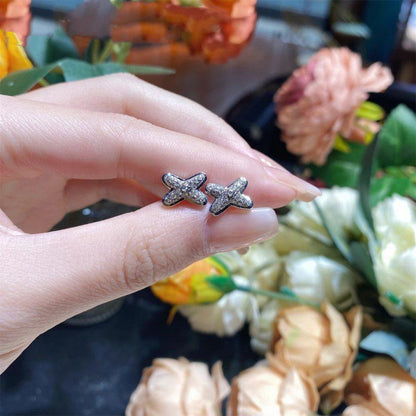 [AW]JEUX DE SILVER DIAMOND EARRINGS