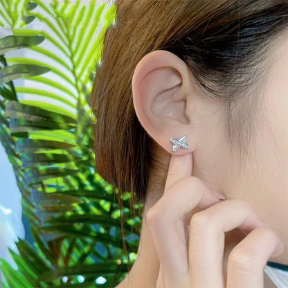 [AW]JEUX DE SILVER DIAMOND EARRINGS