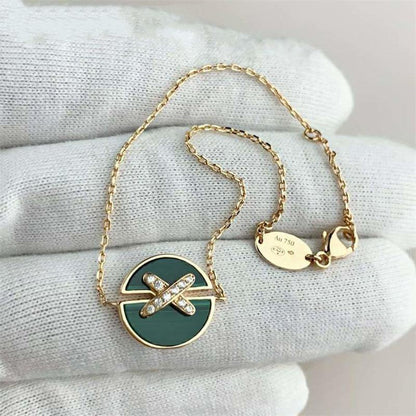 [AW]JEUX DE BRACELET MALACHITE ROSE GOLD DIAMONDS