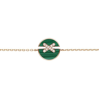 [AW]JEUX DE BRACELET MALACHITE ROSE GOLD DIAMONDS