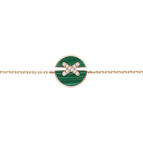 [AW]JEUX DE BRACELET MALACHITE ROSE GOLD DIAMONDS