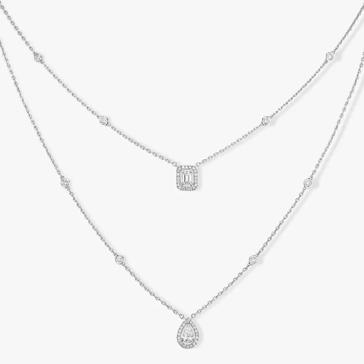 [AW]MY TWIN 2-ROW DIAMOND NECKLACE