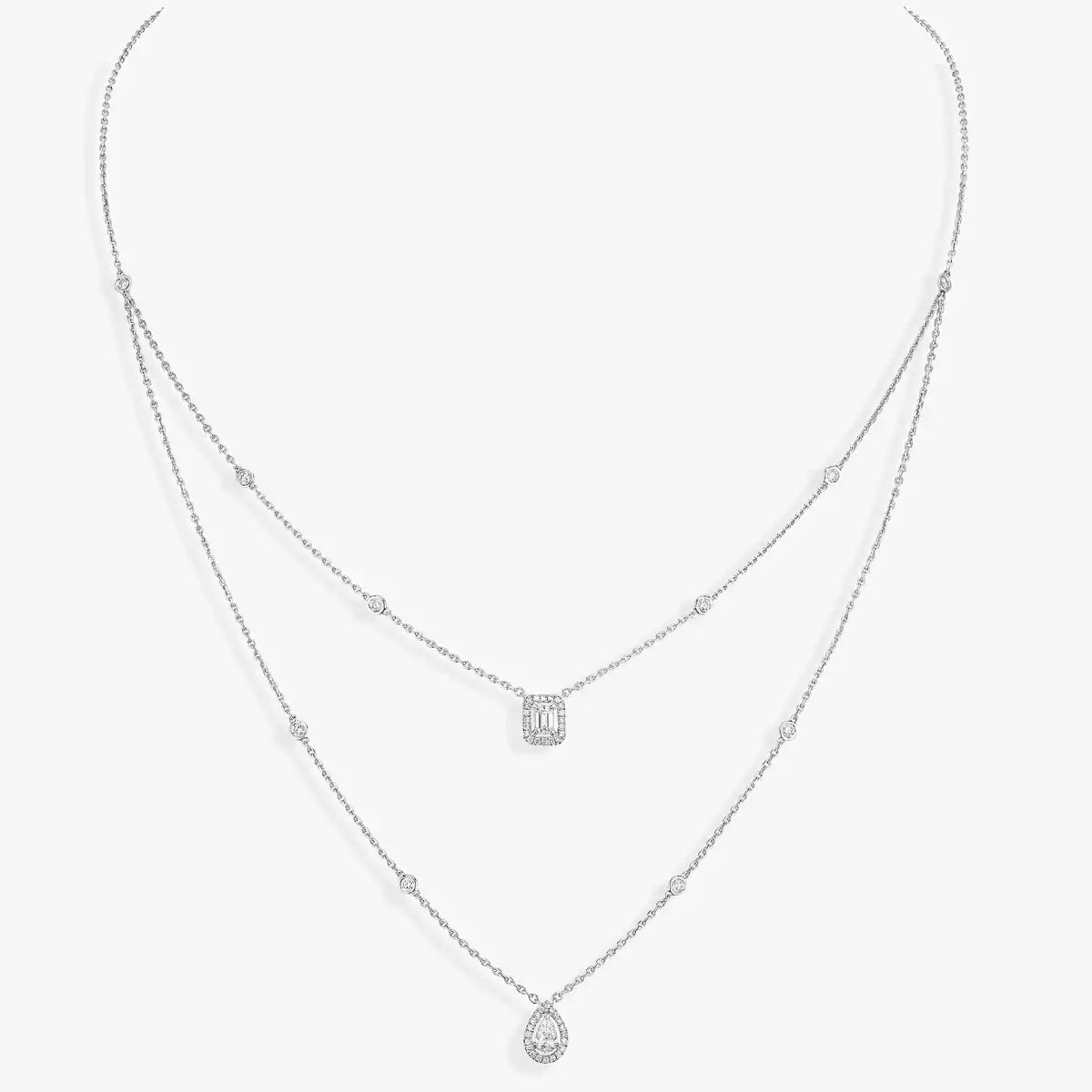 [AW]MY TWIN 2-ROW DIAMOND NECKLACE