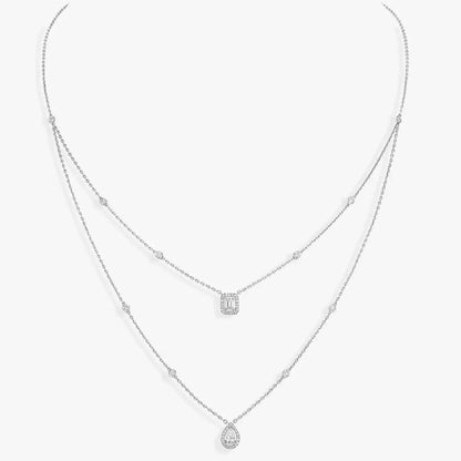[AW]MY TWIN 2-ROW DIAMOND NECKLACE