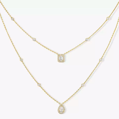 [AW]MY TWIN 2-ROW DIAMOND NECKLACE