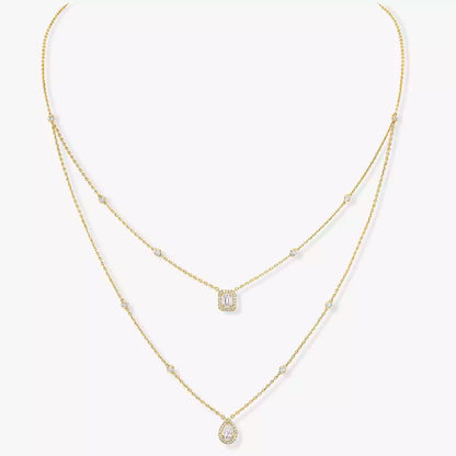 [AW]MY TWIN 2-ROW DIAMOND NECKLACE