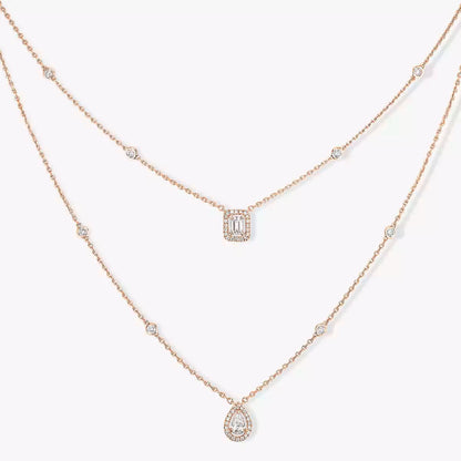 [AW]MY TWIN 2-ROW DIAMOND NECKLACE