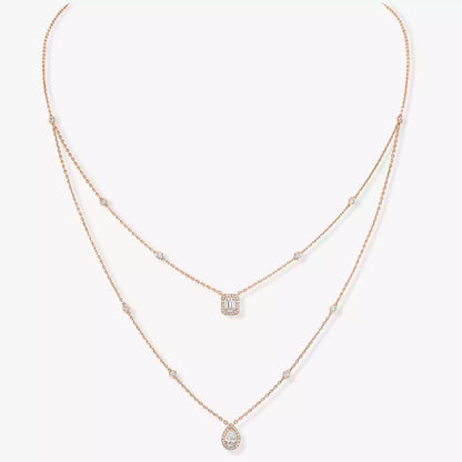 [AW]MY TWIN 2-ROW DIAMOND NECKLACE