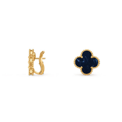 [AW]15MM CLOVER FLOWER STUD EARRINGS GOLD COLLECTION