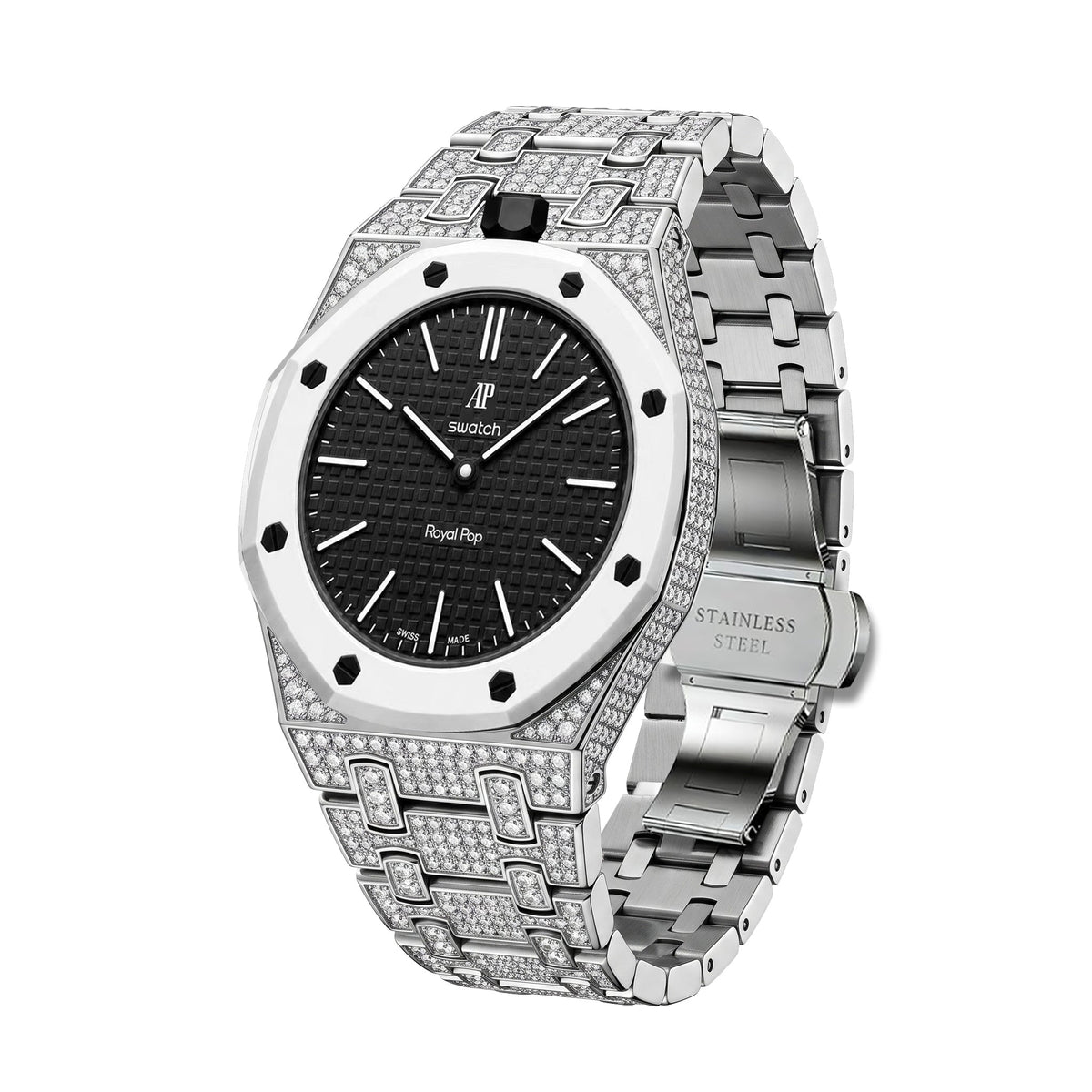 [AW]Royal Oak Pop Exclusive Bioceramic Case & Bioceramic Strap Full Diamond