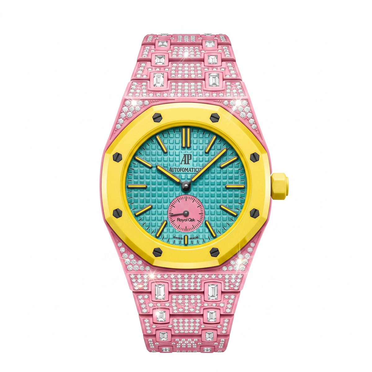 [AW]Royal Oak Pop Exclusive Bioceramic Case & Bioceramic Strap Full Diamond