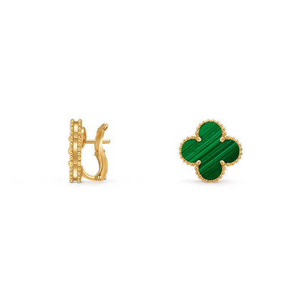 [AW]15MM CLOVER FLOWER STUD EARRINGS GOLD COLLECTION