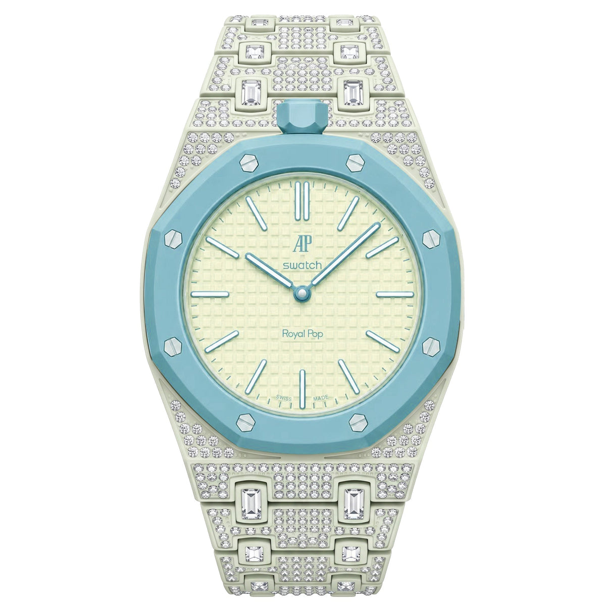 [AW]Royal Oak Pop Exclusive Bioceramic Case & Bioceramic Strap Full Diamond