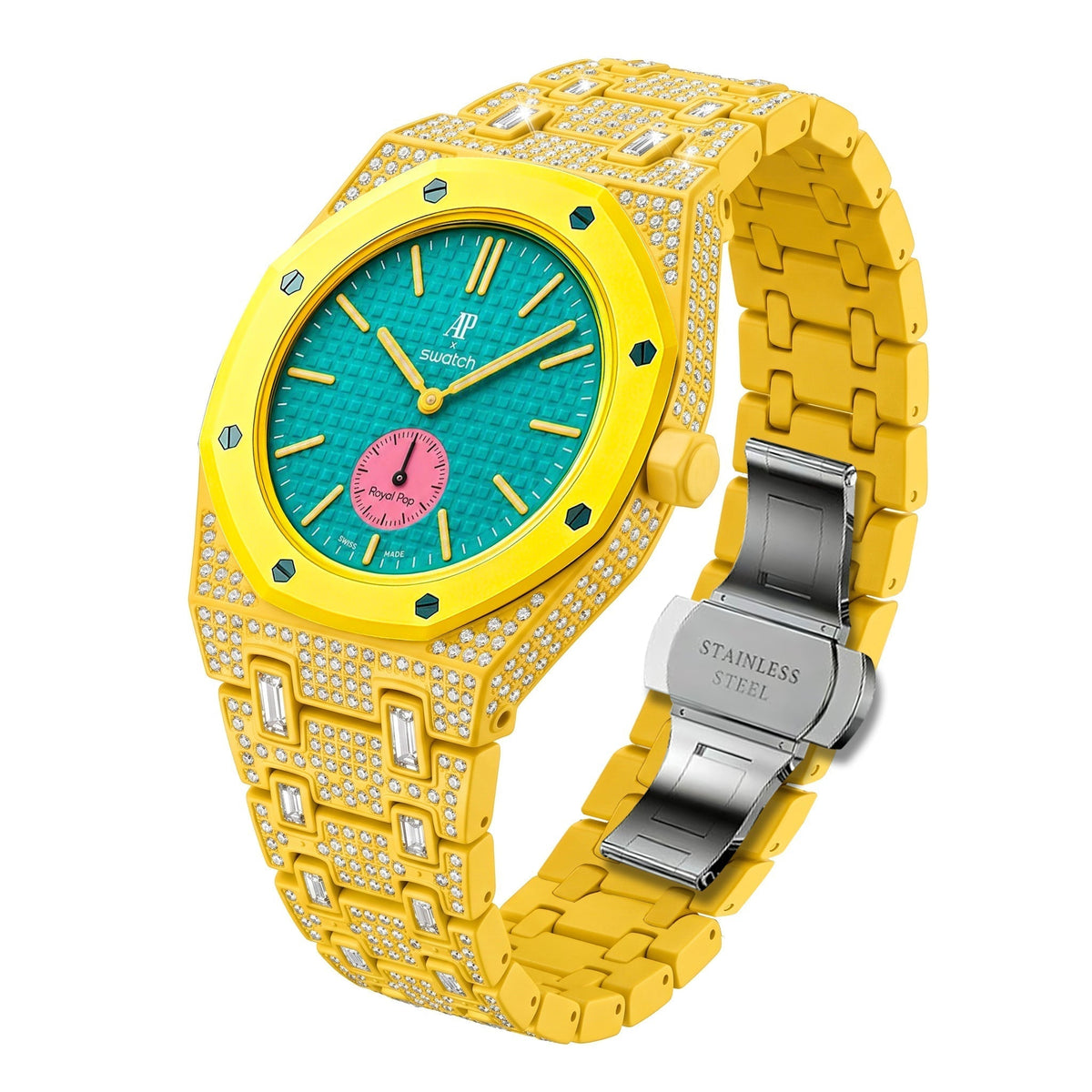 [AW]Royal Oak Pop Exclusive Bioceramic Case & Bioceramic Strap Full Diamond