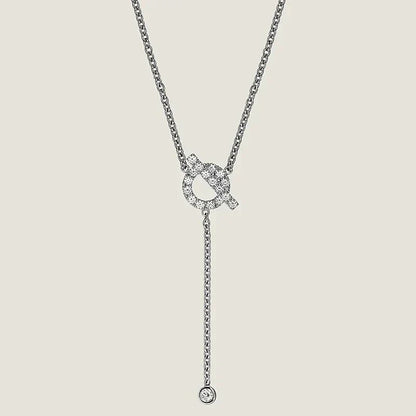 [AW]FINESSE SILVER DIAMOND NECKLACE