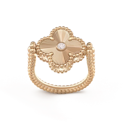 [AW]LUCKY CLOVER GOLD REVERSIBLE RING
