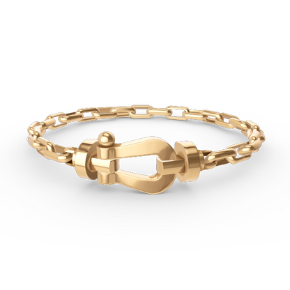 [AW]FORCE LARGE HORSESHOE CLASP METAL BRACELET