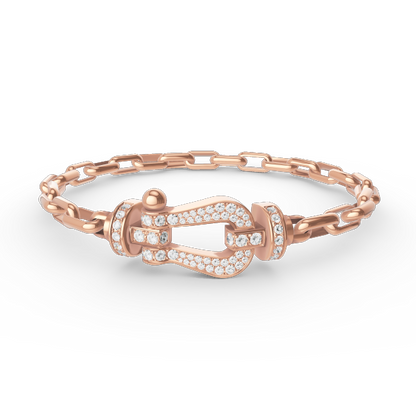[AW]FORCE LARGE HORSESHOE CLASP METAL BRACELET