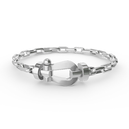 [AW]FORCE LARGE HORSESHOE CLASP METAL BRACELET