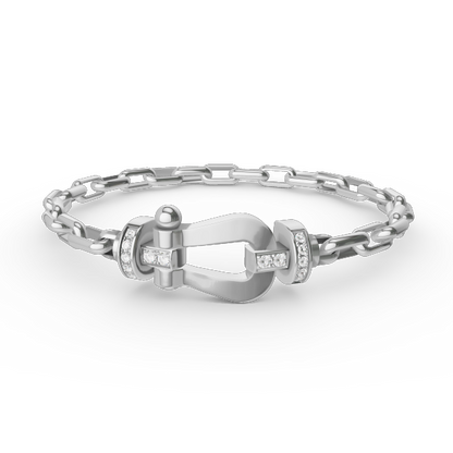 [AW]FORCE LARGE HORSESHOE CLASP METAL BRACELET