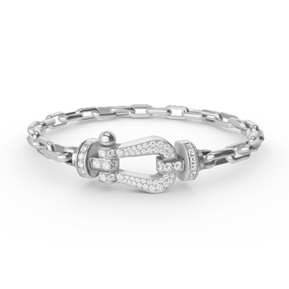 [AW]FORCE LARGE HORSESHOE CLASP METAL BRACELET