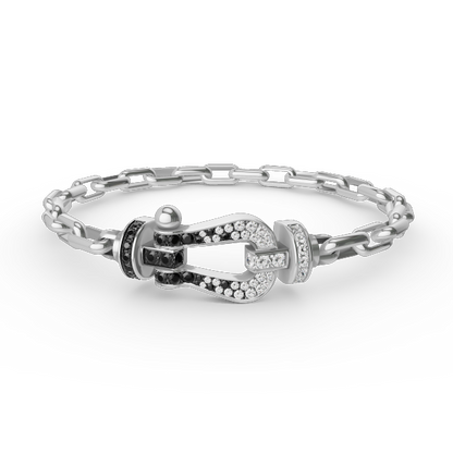 [AW]FORCE LARGE HORSESHOE CLASP METAL BRACELET