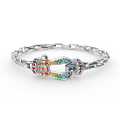 [AW]FORCE LARGE HORSESHOE CLASP METAL BRACELET
