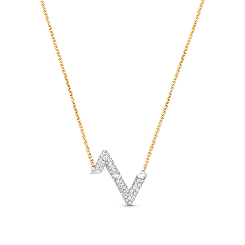 [AW]VOLT SILVER DIAMOND PEDANT NECKLACE