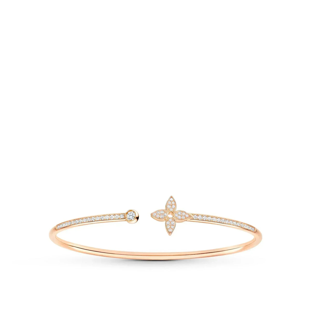 [AW]IDYLLE ROSE GOLD OPEN BRACELET DIAMOND PAVED
