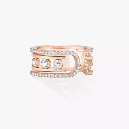 [AW]OPEN MOVE 10-DIAMOND PAVÉ RING