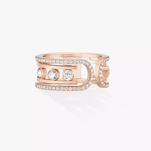 [AW]OPEN MOVE 10-DIAMOND PAVÉ RING
