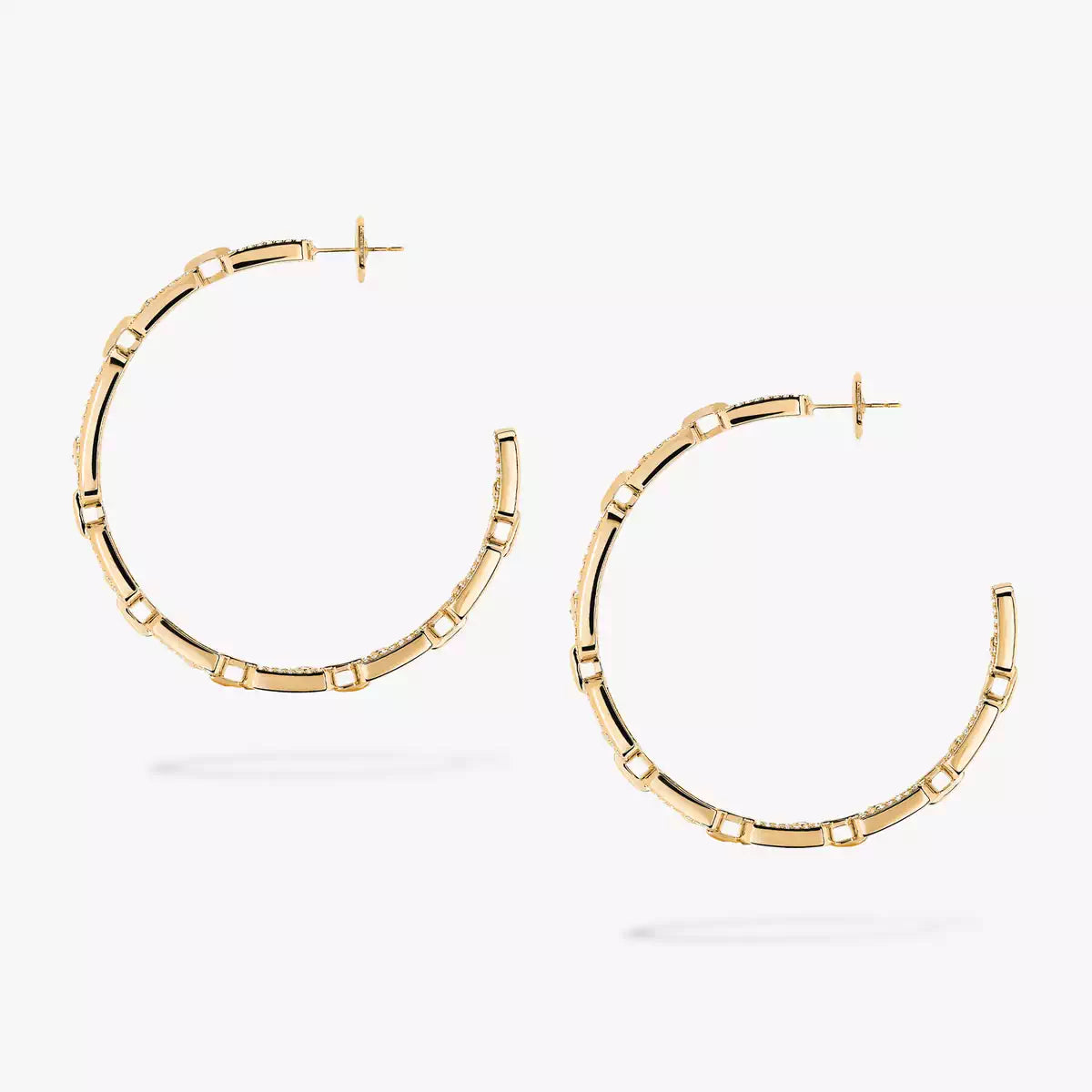 [AW]MOVE LINK KINETIC DIAMOND HOOP EARRINGS