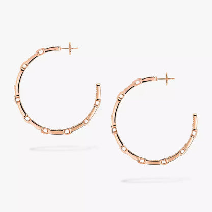 [AW]MOVE LINK KINETIC DIAMOND HOOP EARRINGS