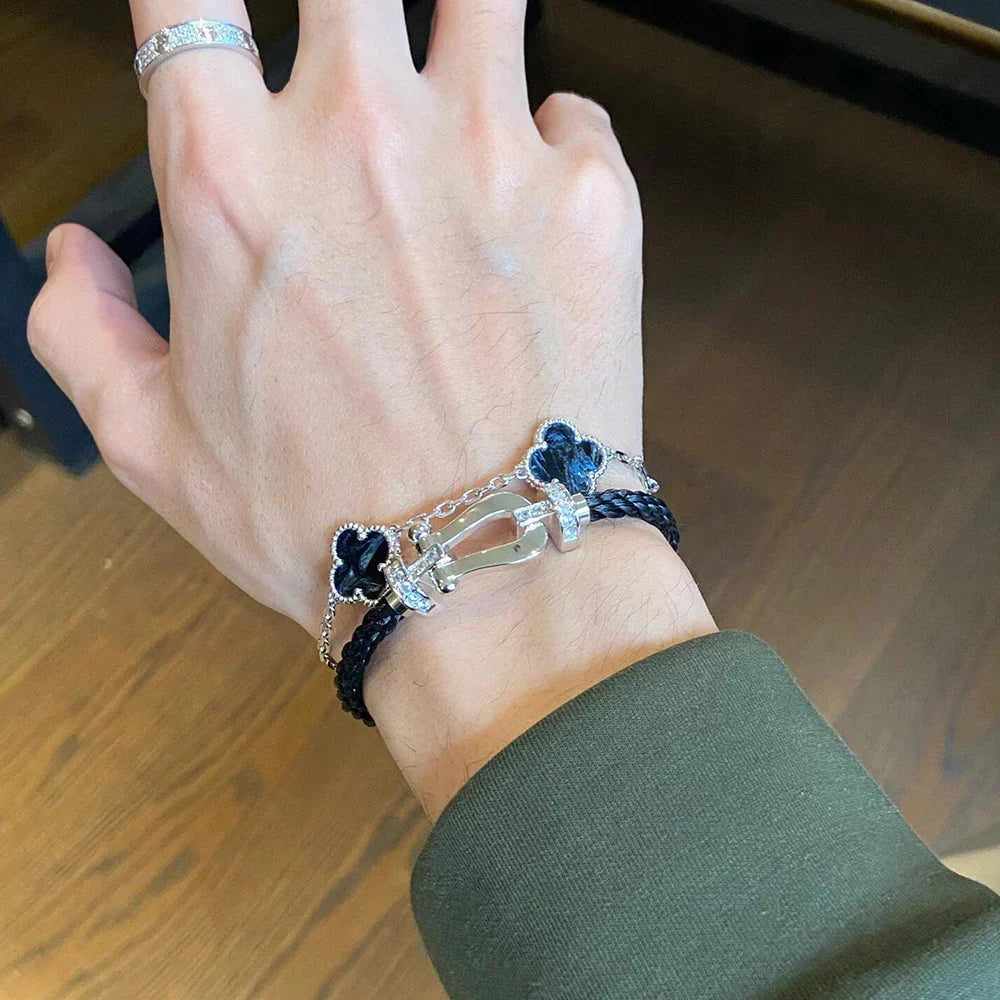 [AW]LUCKY CLOVER 5-MOTIF BRACELET - PIETERSITE COLLECTION