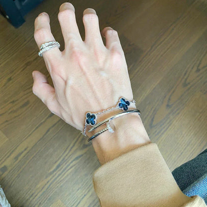 [AW]LUCKY CLOVER 5-MOTIF BRACELET - PIETERSITE COLLECTION